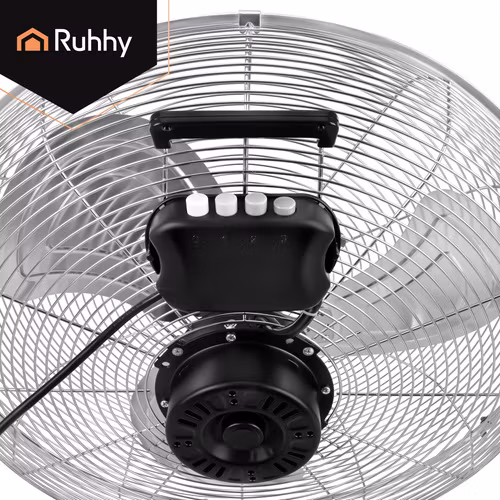 Golvfläkt 50 cm 130W – Ruhhy kraftfull metallfläkt