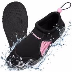 Water shoes black pink | Non-slip swimming shoes 5 mm