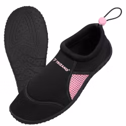 Vattenskor svart rosa  | Halkfria badskor 5 mm