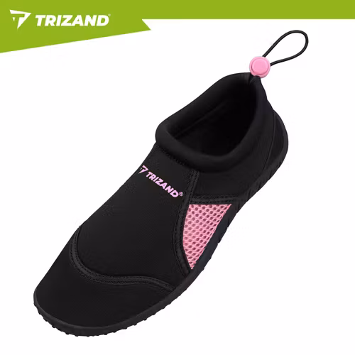 Vattenskor svart rosa  | Halkfria badskor 5 mm