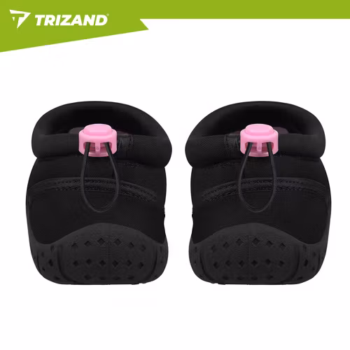 Vattenskor svart rosa  | Halkfria badskor 5 mm