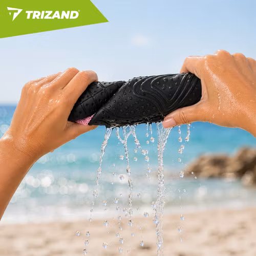 Vattenskor svart rosa  | Halkfria badskor 5 mm