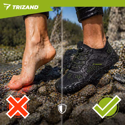 Vattenskor svart | Halkfria badskor 5 mm – Trizand (42-45)