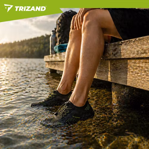 Vattenskor svart | Halkfria badskor 5 mm – Trizand (42-45)