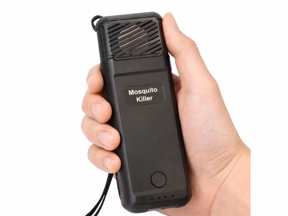 Svart portabel myggavvisare USB – 6 refiller ingår