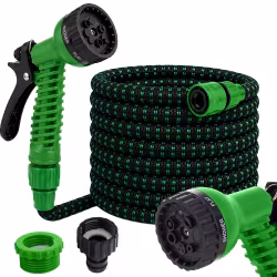 Expanderbar trädgårdsslang 30m – flexibel slang med munstycke