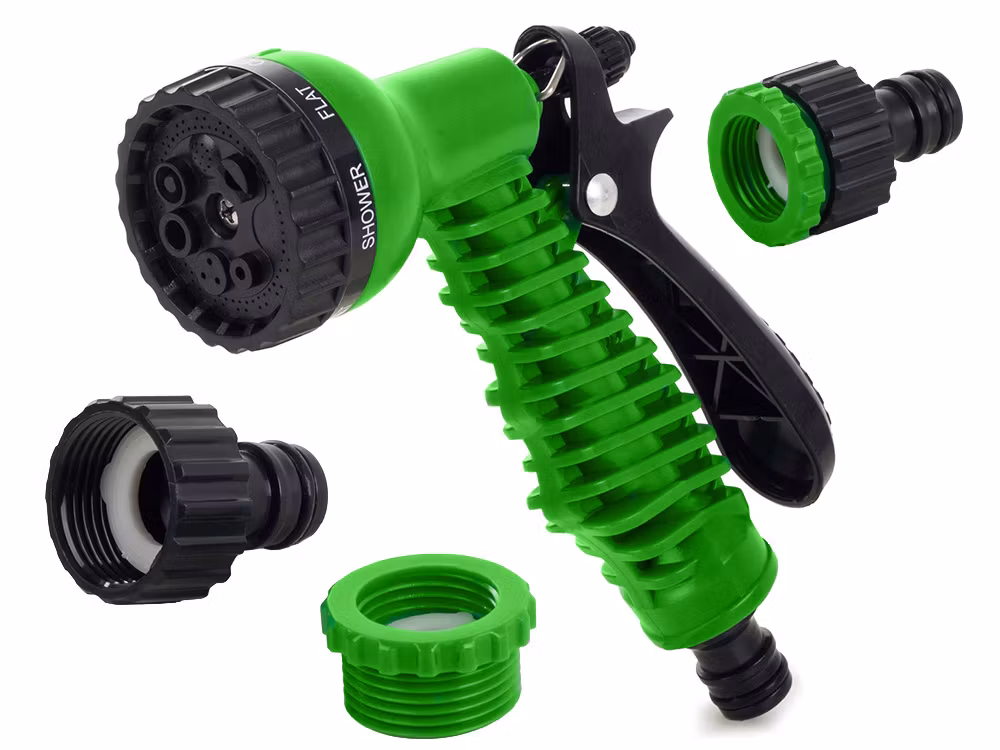 Expanderbar trädgårdsslang 22,5m – flexibel slang med munstycke