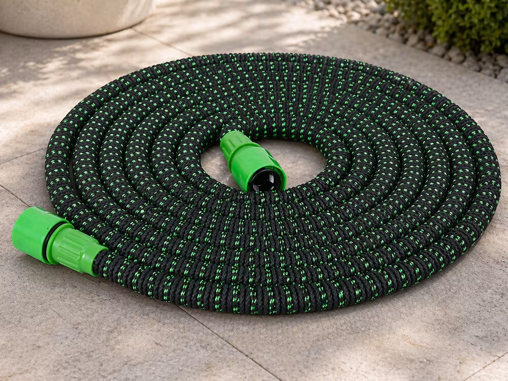 Expanderbar trädgårdsslang 22,5m – flexibel slang med munstycke