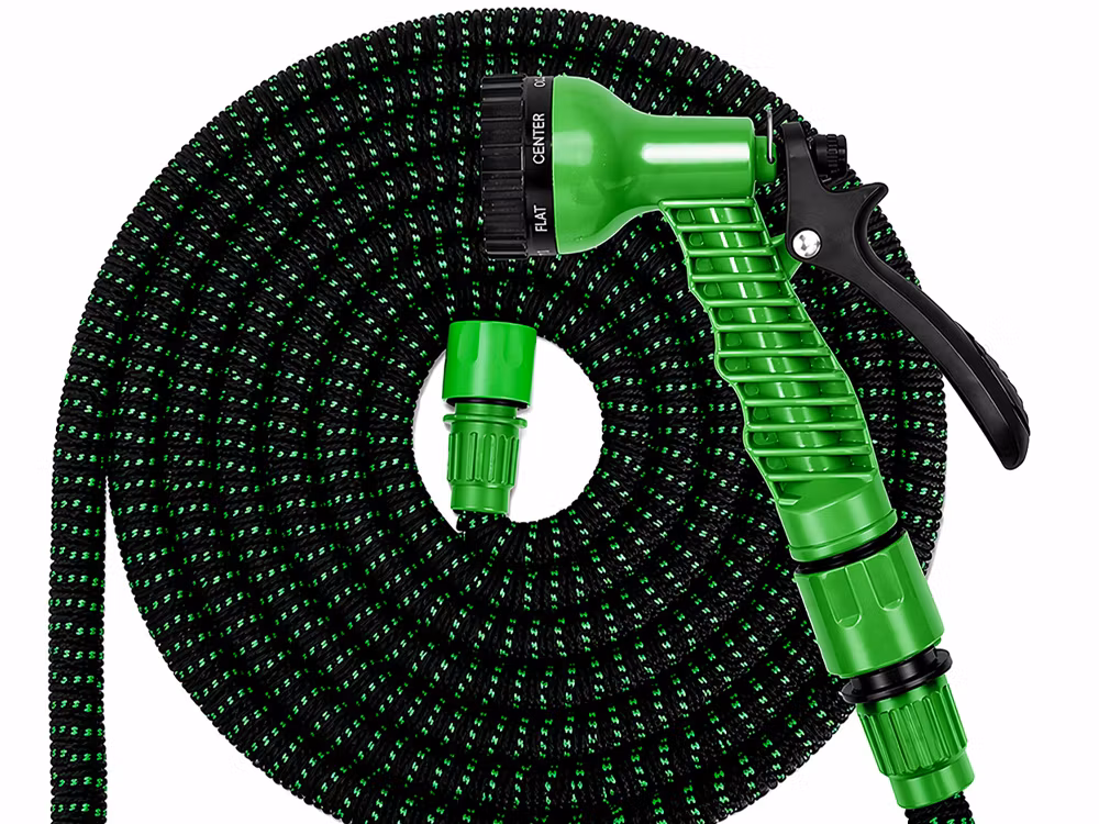 Expanderbar trädgårdsslang 22,5m – flexibel slang med munstycke