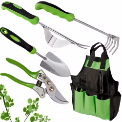 Haveredskabssæt med taske – 4 dele | Beskæresaks og skovl