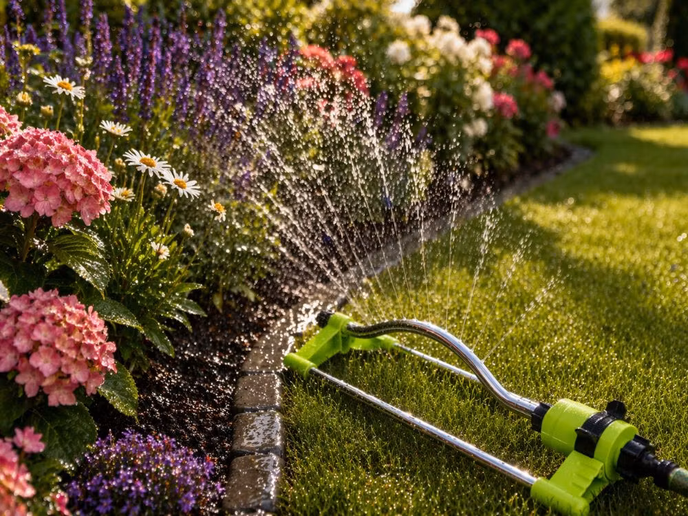 Oscillerande vattenspridare – 15 munstycken, justerbar räckvidd