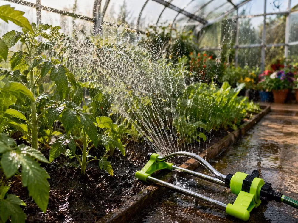 Oscillerande vattenspridare – 15 munstycken, justerbar räckvidd