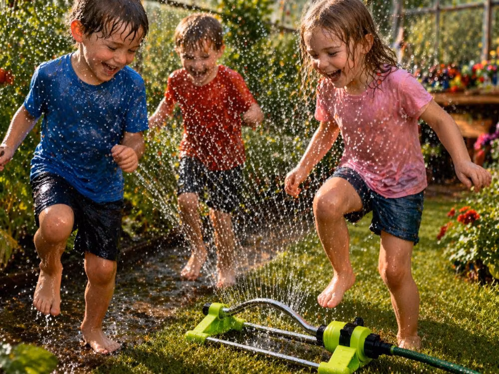 Oscillerande vattenspridare – 15 munstycken, justerbar räckvidd