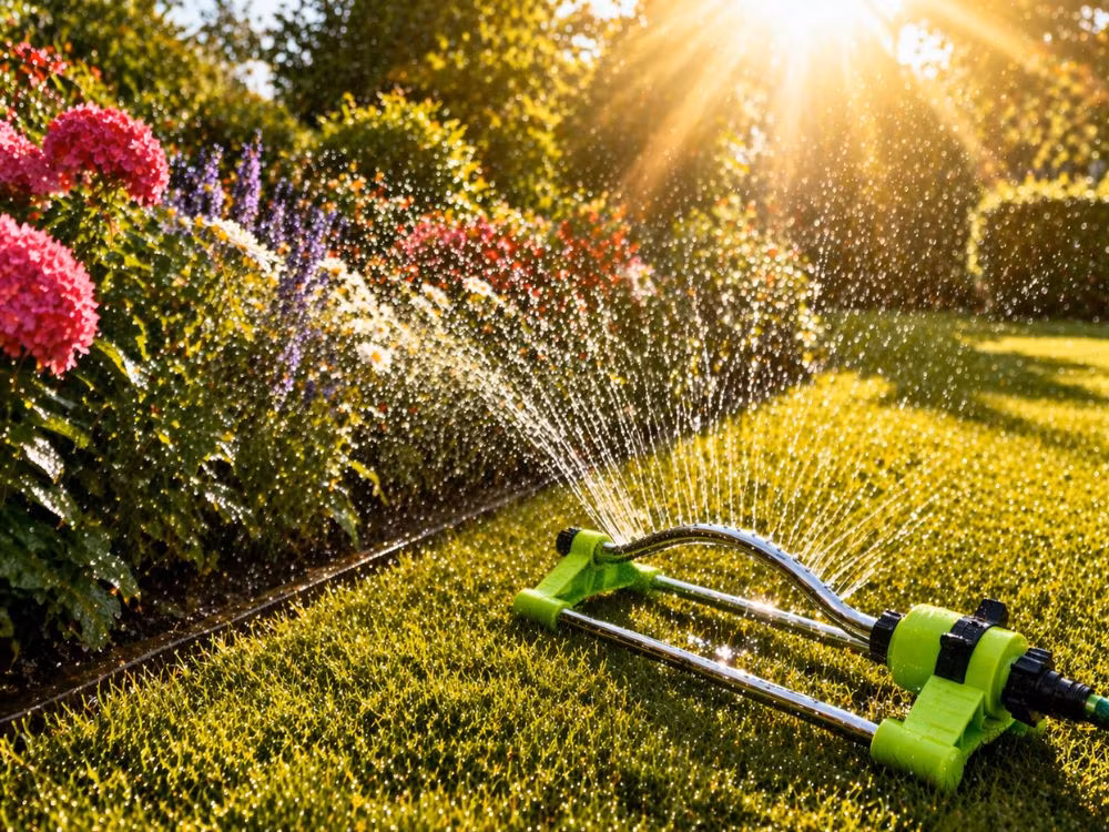 Oscillerande vattenspridare – 15 munstycken, justerbar räckvidd