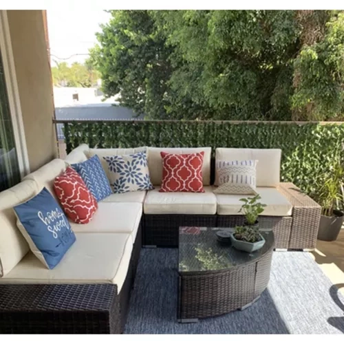 Konstgjord murgröna häck 300x50 cm – insynsskydd balkong