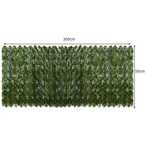 Konstgjord murgröna häck 300x50 cm – insynsskydd balkong
