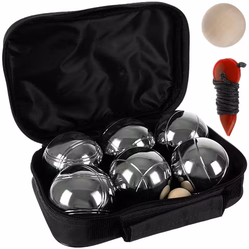 Boule set 6 klot med väska – Petanque spel utomhus