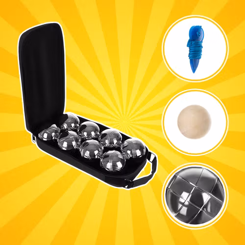 Boule set 8 klot med väska – Petanque spel utomhus