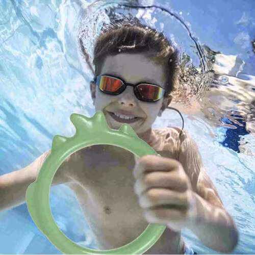 Dykleksaker set barn – stort poolset med fiskar & skattjakt