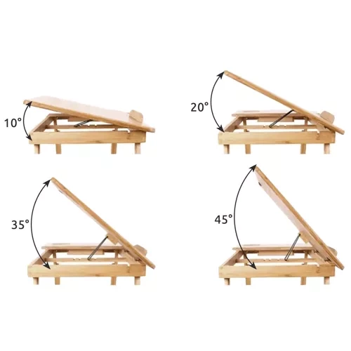 Laptopbord bambu – justerbart sängbord för laptop 17”