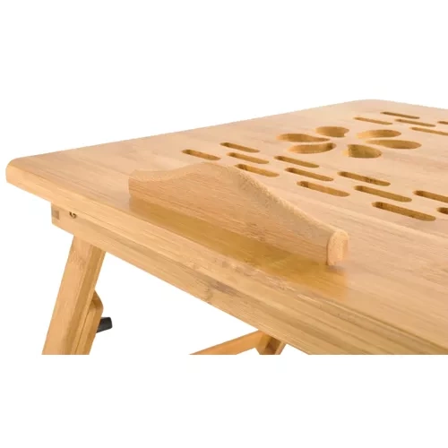 Laptopbord bambu – justerbart sängbord för laptop 17”