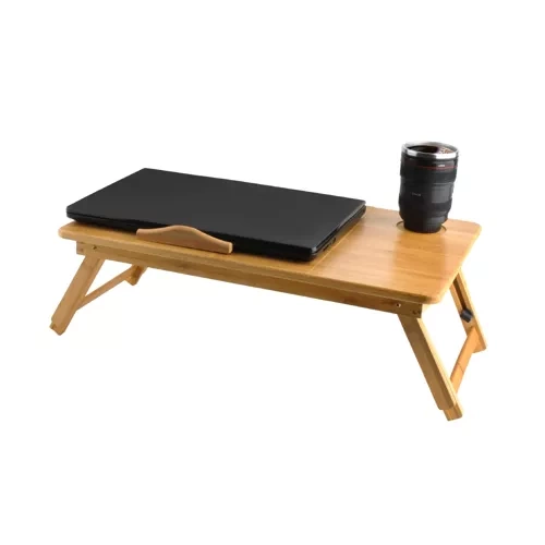 Laptopbord bambu – justerbart sängbord för laptop 17”