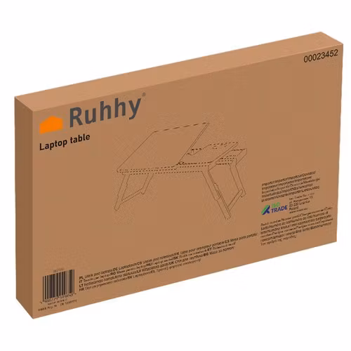 Laptopbord bambu – justerbart sängbord för laptop 17”