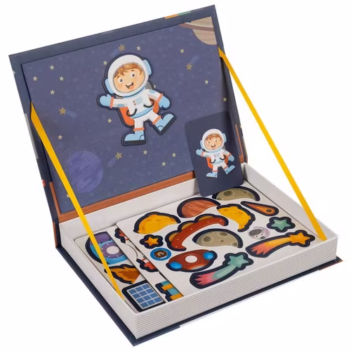 Magnetiskt pussel rymden – 50 magneter + kort