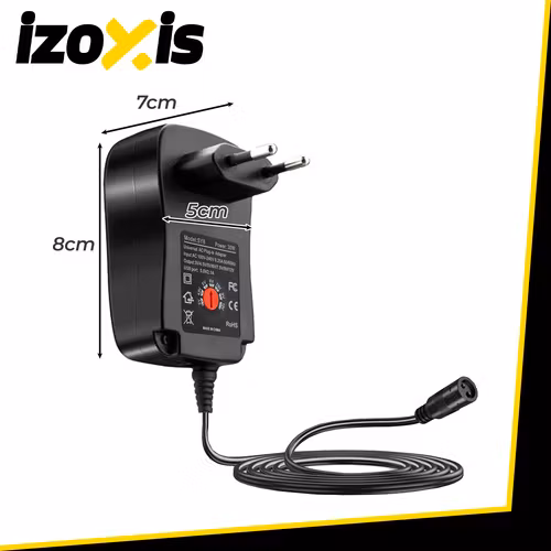 Universell nätadapter 3–12V 30W – med USB & 6 kontakter