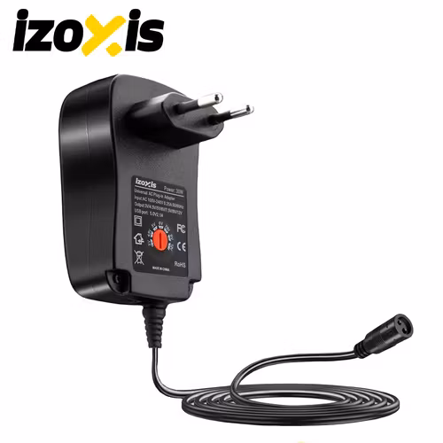 Universell nätadapter 3–12V 30W – med USB & 6 kontakter