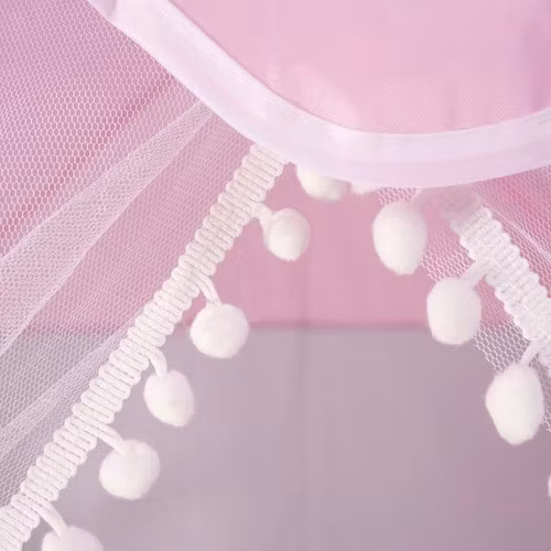 Barntält med LED – lektält barn hus rosa