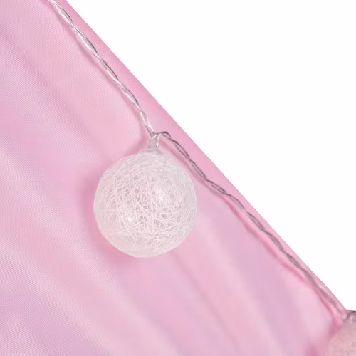 Barntält med LED – lektält barn hus rosa