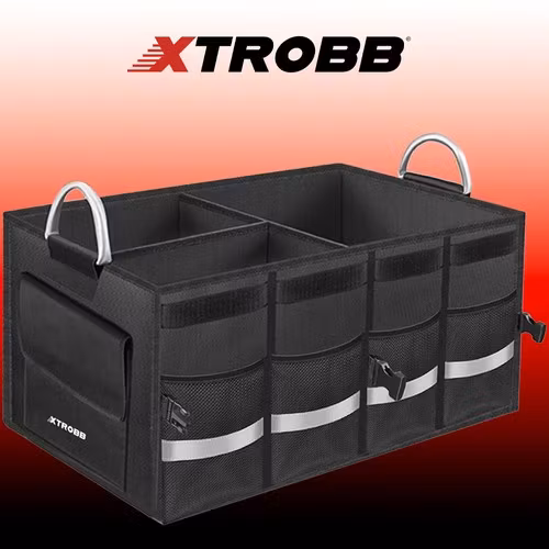 Bagageorganizer bil 50L – stor trunk organizer med lock