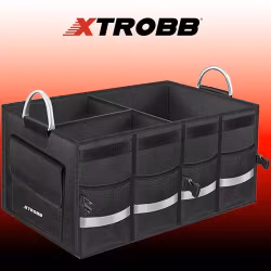 Bagageorganizer bil 50L – stor trunk organizer med lock