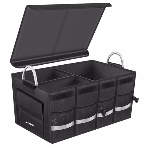 Bagageorganizer bil 50L – stor trunk organizer med lock