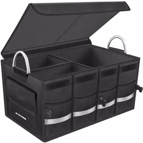 Bagageorganizer bil 50L – stor trunk organizer med lock