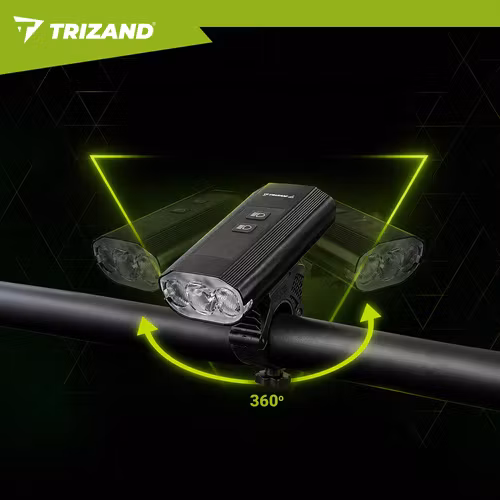 LED cykellampa 1300 lm USB-C med baklampa och powerbank