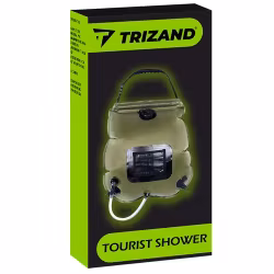 Solcelledrevet dusj 20L med termometer for camping og hage