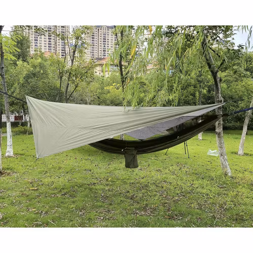 Campinghängmatta för 2 personer med myggnät och tarp