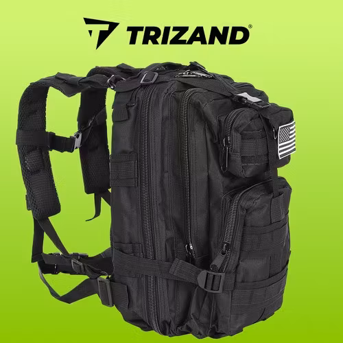 Militär ryggsäck 26L svart – Tactical backpack med MOLLE