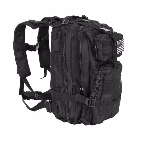 Militär ryggsäck 26L svart – Tactical backpack med MOLLE