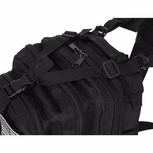 Militär ryggsäck 26L svart – Tactical backpack med MOLLE