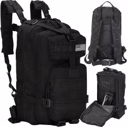 Taktisk militär ryggsäck 35L – survival backpack svart