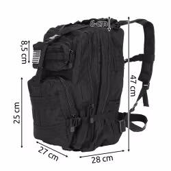 Taktisk militär ryggsäck 35L – survival backpack svart