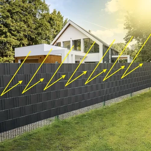 Stängseltejp 450 g/m² + 25 Clips – UV-beständigt Insynsskydd