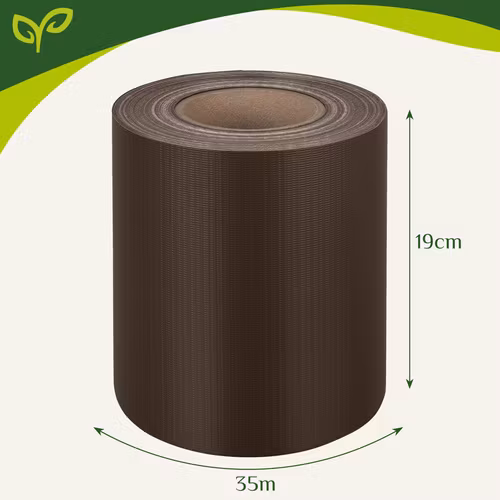 Brun Stängseltejp 450 g/m² + 25 Clips – Insynsskydd