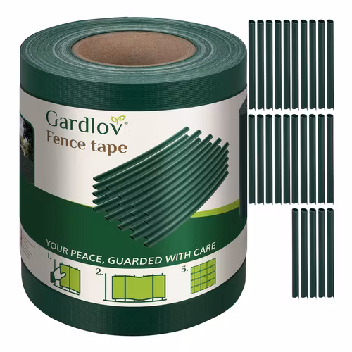 Grøn hegnstape 450 g/m² + 25 klips – Beskyttelse af privatlivets fred