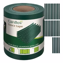 Grøn hegnstape 450 g/m² + 25 klips – Beskyttelse af privatlivets fred