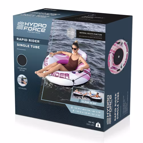 BESTWAY Hydro Force Rapid Rider 43953 – Uppblåsbar Solstol med Ryggstöd 135 cm