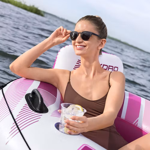BESTWAY Hydro Force Rapid Rider 43953 – Uppblåsbar Solstol med Ryggstöd 135 cm
